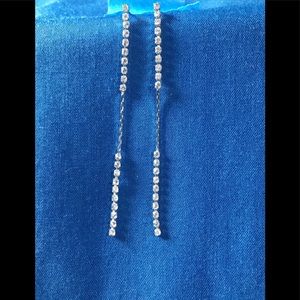 Silver Diamond Earrings